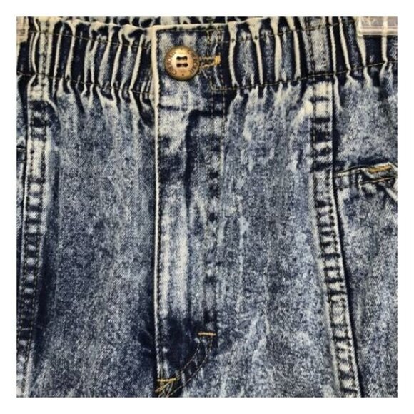 Vtg 80s Tapered Jeans Womens 12 Petite Cherokee Acid Wash Pleated High Waist USA - Picture 5 of 13